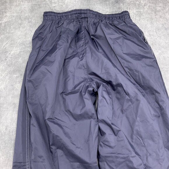 Adidas Track Pants Unisex Large 28w x 31L Blue Stitched Logo Nylon Cotton - Picture 12 of 13